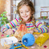 UNGLINGA Gemstone Excavation Kit, Excavate 15 Gems and 4 Plastic Dinosaur Fossil Skeletons, Science Experiments for Kids