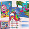 3 Pack Paint-by-Numbers Kit for Kids, 8x10 Inch Framed Canvas with 24 Acrylic Paint Pots, 6 Brushes, Art Set