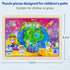 SYNARRY Large US World Earth Solar System Wooden Puzzles for Kids Gift Box(12.2*9.4 in) - FSC Certified, Puzzles for