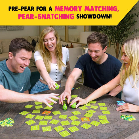 Snatching Pears! - Hilarious Memory-Matching Party Game for Kids, Teens & Adults, 2-6 Players, Age 7+