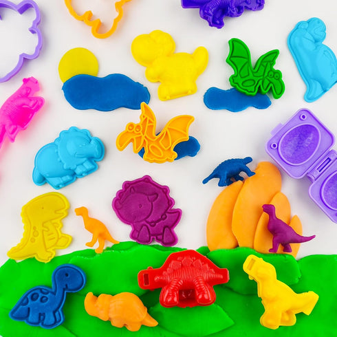 Set 27 2-8, Dinosaur Dough Tools for Kids, PCS Dinosaur Molds and Accessories for Creative Fun, Dough Starter Kit