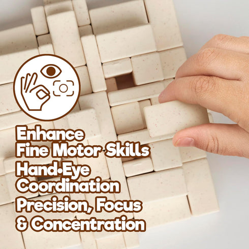 Taksa Toys Arch-Kid-Tech Ancient Mayan Pyramid Architecture STEM Building Blocks, 102-Piece Educational Set