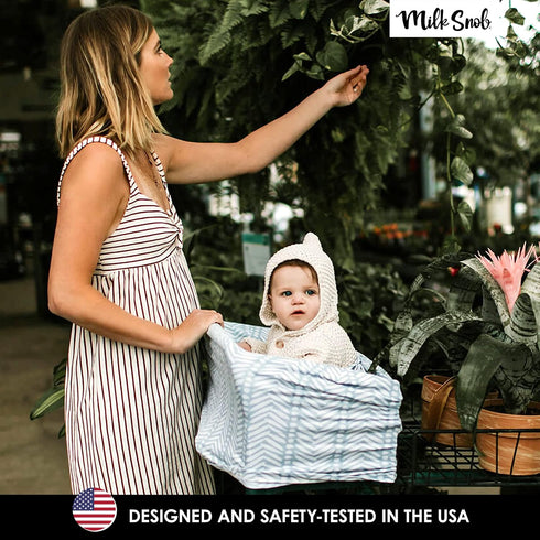 Milk Snob Original 5-in-1 Cover for Breastfeeding, Baby Car Seat, Carrier, Stroller, High Chair, Shopping Cart