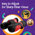 THINKPEAK Toys 3-12 Think Peak Red Binoculars Science Toy for Kids Ages Years - Real Compact Outdoor Adventure & STEM