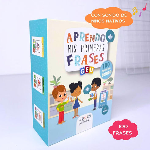 Editorial GEU Toddler Educational Toys | Spanish Learning for Kids | Montessori Talking Flashcards - Pocket Speech |