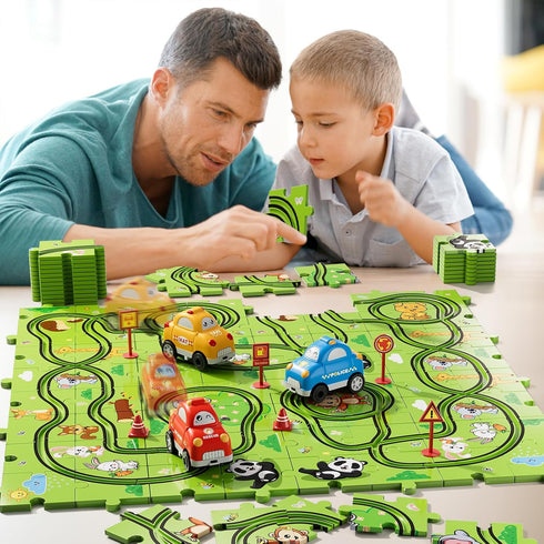 2 3 4 5 73 Set 1-3 2-4 3-5 4-6, 2 3 4 5 Bennol Toddler Toys Gifts for Year Old Boys, Jigsaw Puzzle Race Track Car Toys