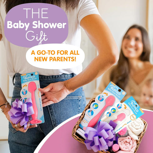 Bumco Baby Bum Brush + Mini Baby Diaper Cream Spatula with Case - BPA-Free Silicone Diaper Spatula with Suction Cup