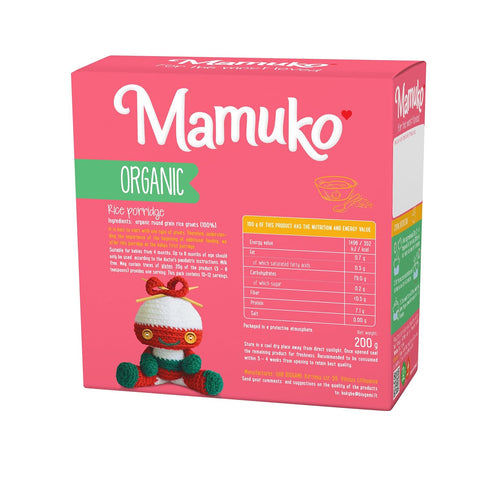 MAMUKO 4+ 12 Organic Porridge - Rice Porridge with No Added Sugar, Milk & Preservatives - High Fiber Porridge Developed