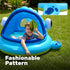 Swimming 54" 56" 28",Blow Summer JOYIN Inflatable Shade Kiddie Pool,Whale Baby Pool Tent, Infant Pool for Kids x x Up
