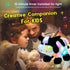 12'' Hopearl LED Musical Stuffed Cow Lighting Up Singing Plush Toy Adjustable Volume Lullaby Animated Soothe Birthday