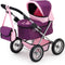 Bayer Trendy Baby Doll Pram Stroller, Purple & Pink, Adjustable Handle, Portable