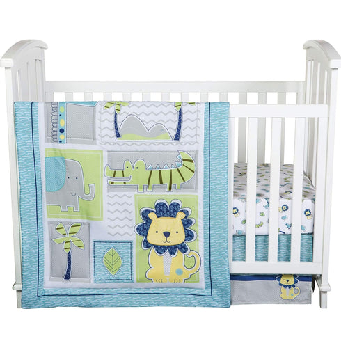 Trend Lab Jungle Roar Breathable 4-Piece Baby Nursery Crib Bedding Set, Includes