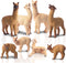 Toymany 8PCS Realistic Alpaca Figurines, Plastic Llama Figures for Christmas Birthday Toy Gift for Kids