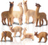 Toymany 8PCS Realistic Alpaca Figurines, Plastic Llama Figures for Christmas Birthday Toy Gift for Kids