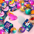 28 Pack Set SURCVIO Valentines Day Gifts for Kids, Galaxy Slime with Greeting Card Box Stress Relief Fidget Toy