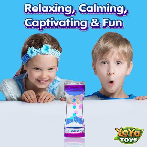 YoYa Toys Liquimo - Liquid Motion Bubbler 1 Pack, Sensory Fidget Toy for Kids & Adults, Hourglass Bubble Timer