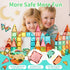 3+ (60 Magnetic Tiles,Magnet Building Blocks Construction Stacking Educational Toy Creative Playboard for Kids Ages