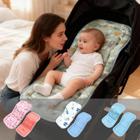 Ovelin 100% 34x78cm 1 Pack Baby Stroller Cushion, Baby Stroller Seat Liners Universal Stroller Liner, Cotton Breathable