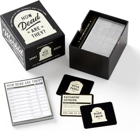 Brass Monkey How Dead are They – Party Game with 350 Game Card Prompts to Figure Out When Celebrities Died