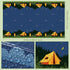 Breling 2 Pieces Camping Party Decorations, Plastic Rectangular Campfire Table Cover for Birthday Party Supplies