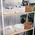 ?2 Pack?ABenkle Small Woven Baskets, Tiny Oval Shallow Storage Baskets, Mini Cotton Rope Decorative Basket, Boho