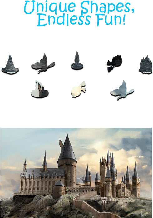 Harry Potter Puzzle for Adults, Quality Wood A3 Hogwarts Castle with 158 Pieces, Unique Jigsaw Family Game