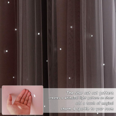 W52 L63/Per Set 2) NICETOWN Baby Room Decor, Short Window Curtains for Girls Bedroom, Mix & Match Elegance White Sheer