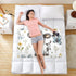 siphylline 52" 34" Cartoon Cute Cow White Extra Large Resuable Toddler Mattress Pads Water Resistant Baby Diaper