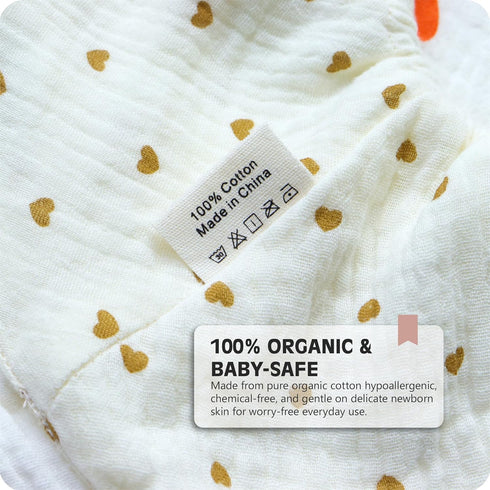 Naznooz Set 4-Pack 0-24 Premium Quality Organic Double-Sided Baby Bibs for Drooling and Teething | |For Boys and Girls