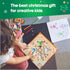 ArtTwist Drawing Stencils Kit for Kids – Rotating Wooden Spin Art with 6 Colored Pencils and 5 White Papers