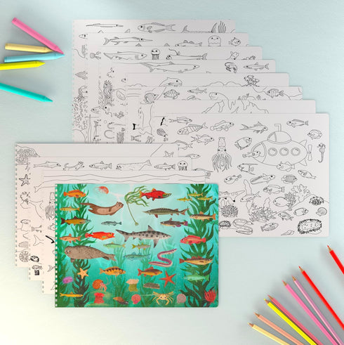 In The Deep Blue Sea Stickers + Coloring Book - 500+ Ocean Animal Stickers and 12 Coloring Pages for Kids