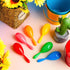 Lenwen 120 Pcs 4 Inch Mini Fiesta Maracas Bulk, Neon Maracas Shakers for Birthday Mexican Party Classroom Musical