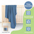 Organic Cotton Baby Muslin Blanket, Large 47x47 inches, Hypoallergenic Swaddle Blanket, Double Layer (Slate/Aquarius)