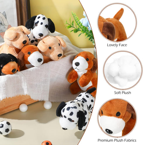 Sosation 20 Pcs Mini Plush Stuffed Puppy: Soft Plush Dog Party Favor Gift Toy for Kids and Goodie Bags