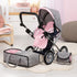 Convertible Doll Stroller with Handbag - Adjustable Handle & Foldable Design