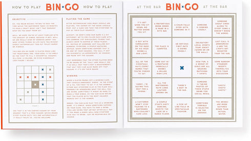 Brass Monkey Bin-go Get A Few Drinks – Game Book with Perforated Bingo Cards for Bars and Restaurants