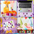 CNhoqc 1000 Happy Purim Stickers Roll - Pcs Round Happy Purim Waterproof Vinyl Reusable Laptop Sticker Coloring Book