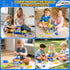 Set 3-8, 124 Pcs(36 +1 3D Electric Train for Kids Track Car) Rail Train Track Toy, Flexible Race Track for Toddlers