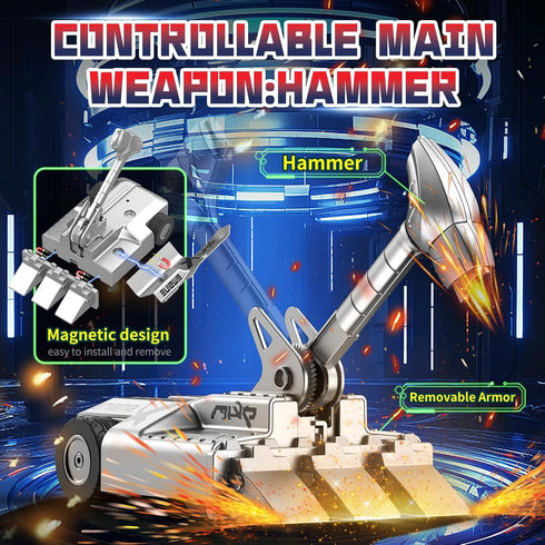 Cetuai 2-Player 2.4 Set 3+ Remote Control Battle Robots, RC Fighting Toys for Kids Wireless Fighting Robots STEM Toys