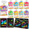 Scratch Paper Art Party Favors for Kids: 36 Pack Rainbow Scratch Notebook,