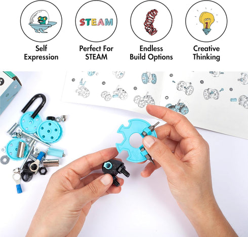 Vehicle Stem Building Toys, Educational Build Your Own Robot Toy for Kids Age 6+