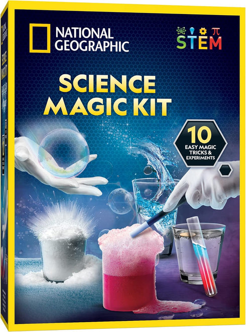Magic Chemistry Set - Science Kit for Kids with 10 Amazing Tricks, STEM Projects and Experiments, Great Gift for Boys