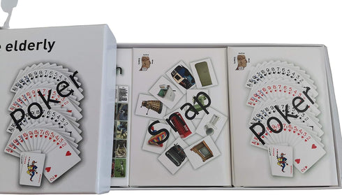 My Pet Elephant 3Pack Set 1960s Playing Cards for Seniors with Classic Cards, Reminiscence Cards & Animal Matching Game