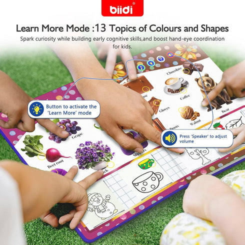 3+ Zone,4 Pens,600+Sound Interactive Talking Activity Book,English Word Sound Book for Kid Age Year Old,Sensory Autism
