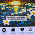 Bgraamiens 1000 Pieces Puzzle - Moonlight Daffodils - Square Stained Glass Art Puzzle for Adults and Kids