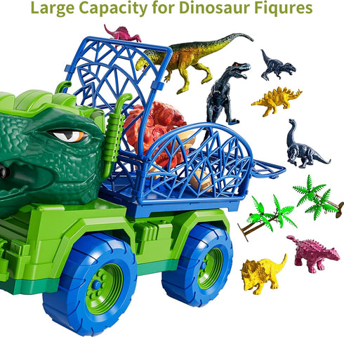 3-5, 8 3 6 3 4 5 6 7 TEMI Dinosaur Truck Toys for Kids Tyrannosaurus Transport Car Carrier Truck with Spray, Dinosaur