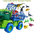 3-5, 8 3 6 3 4 5 6 7 TEMI Dinosaur Truck Toys for Kids Tyrannosaurus Transport Car Carrier Truck with Spray, Dinosaur