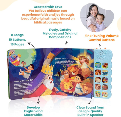 10 3-5, 1-3 GO GO Bible Story Songs: Toddler Songs, Christian Toys for Toddlers Sound Books for Toddlers