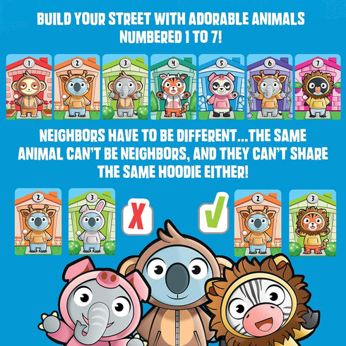 NeighborHoodies Kids Card Game - Fun Preschool Activity for Critical Thinking and Counting Ages 5-7