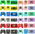 36 Pack Video Game Keychain Mini Square Handheld Keychains for Kids Birthday Party Favors, Class Prize Fillers
